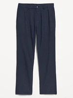 90's Straight Linen-Blend Chino Pants