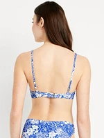 Textured Underwire Balconette Swim Top