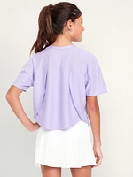 CloudMotion Cropped Performance T-Shirt for Girls