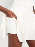 Extra High-Waisted StretchTech Pleated Skort