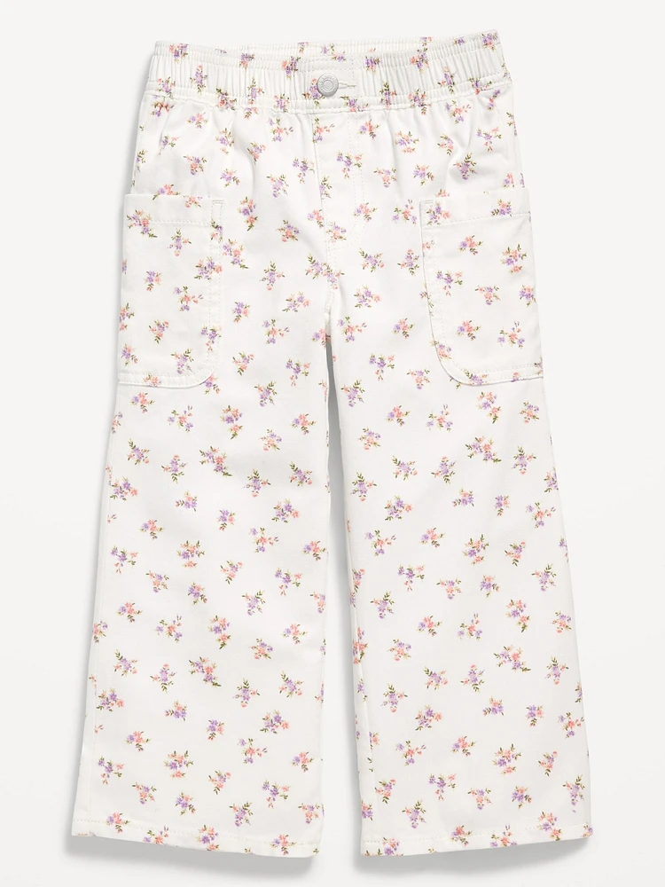 Pull-On Baggy Wide-Leg Cargo for Toddler Girls