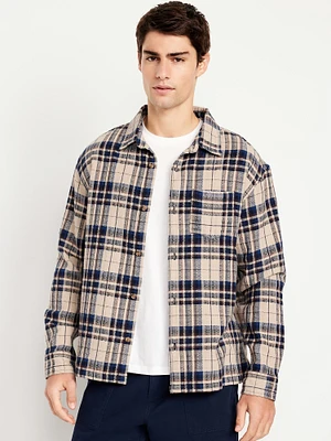Loose Fit Plaid Pocket Shirt