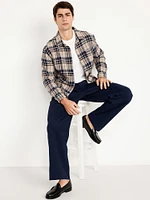 Loose Fit Plaid Pocket Shirt