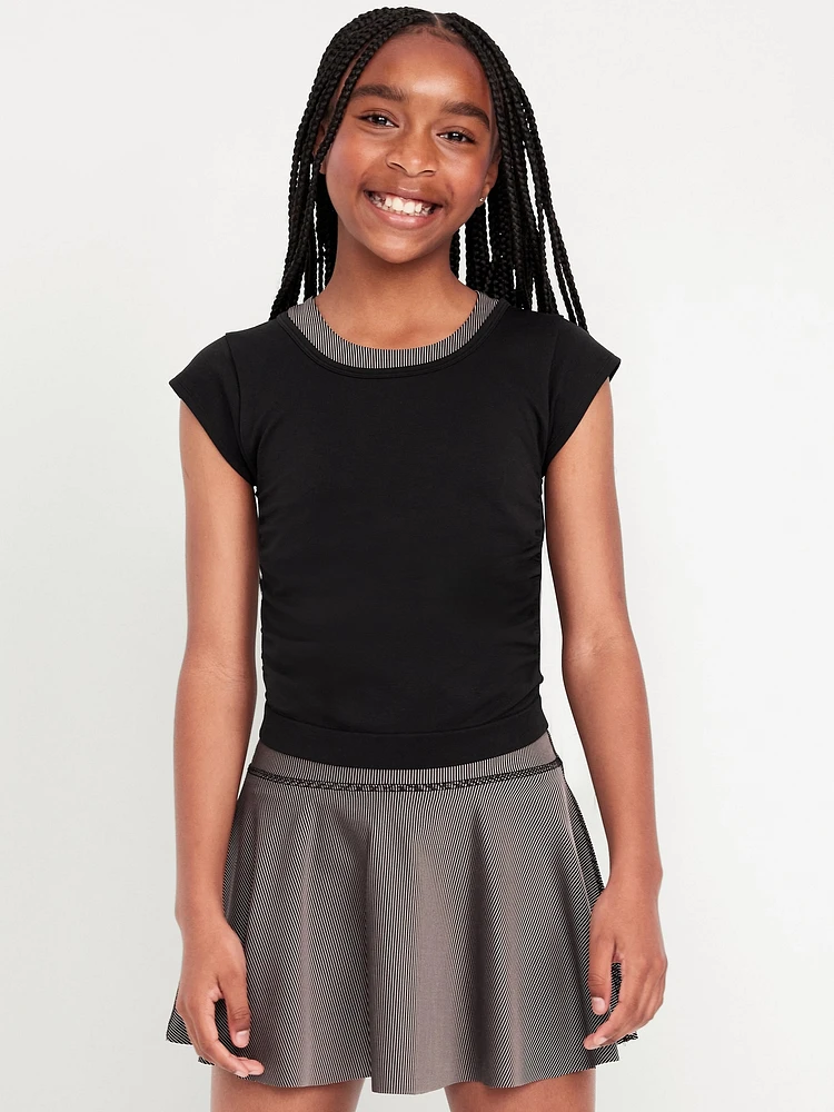 Fitted Ruched Seamless Performance Top for Girls