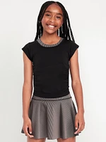 Fitted Ruched Seamless Performance Top for Girls