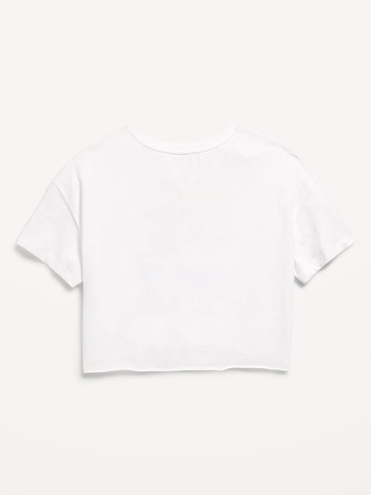 Hello Kitty® Oversized Cropped Graphic T-Shirt for Girls