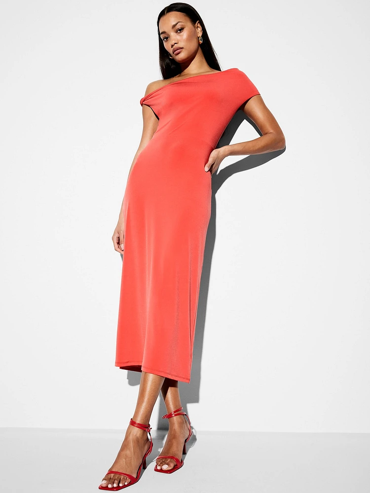 The Occasion by Old Navy One-Shoulder Midi Dress