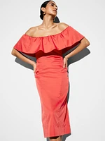The Occasion by Old Navy Ruffle Midi Dress