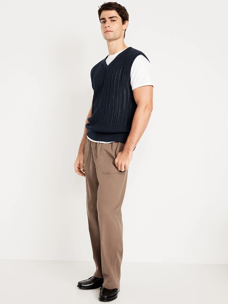 Open-Stitch Sweater Vest