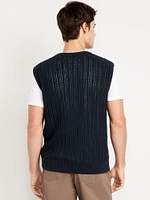 Open-Stitch Sweater Vest