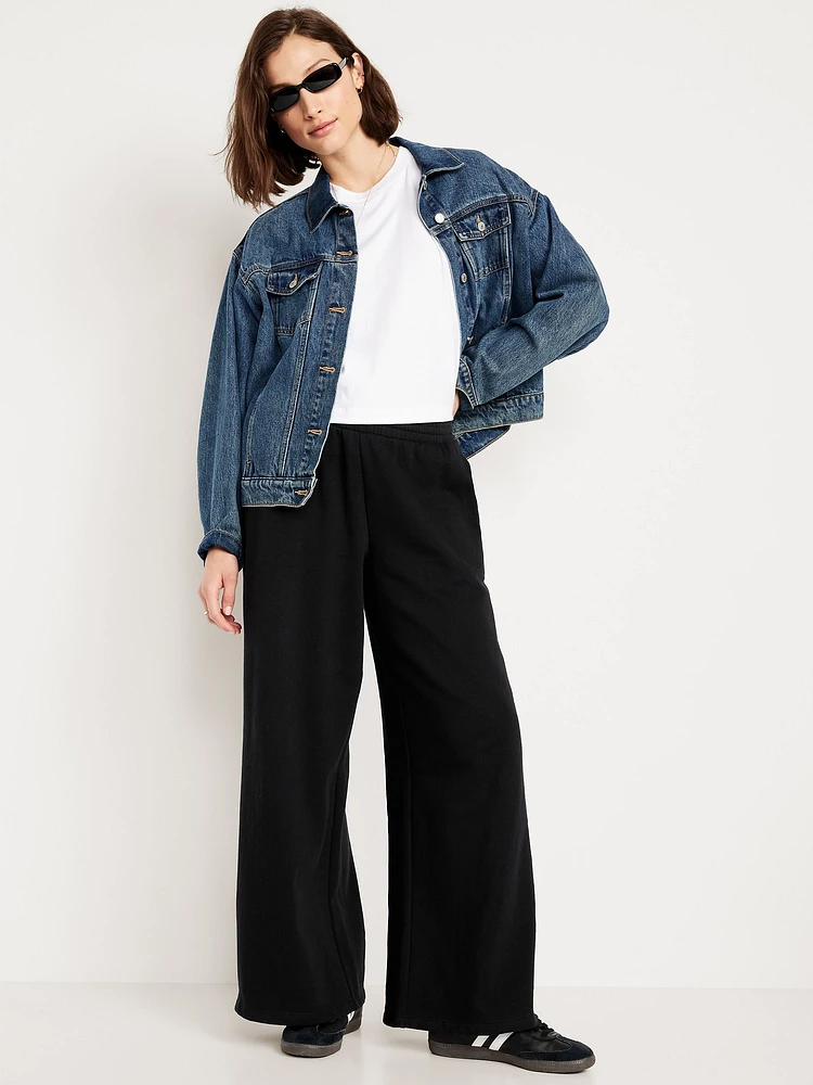 Mid-Rise SoComfy Super Wide-Leg Sweatpants