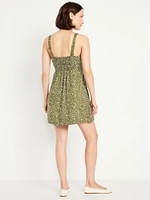 Fit & Flare Crepe Mini Dress
