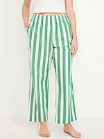 High-Waisted Poplin Pajama Pant