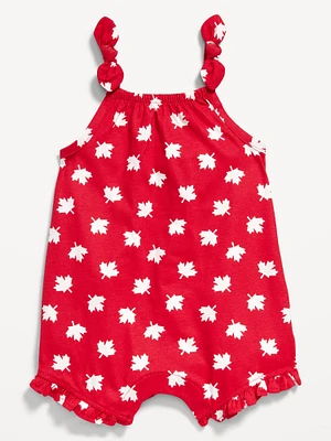 Sleeveless Tie-Knot One-Piece Romper for Baby
