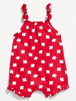 Sleeveless Tie-Knot One-Piece Romper for Baby