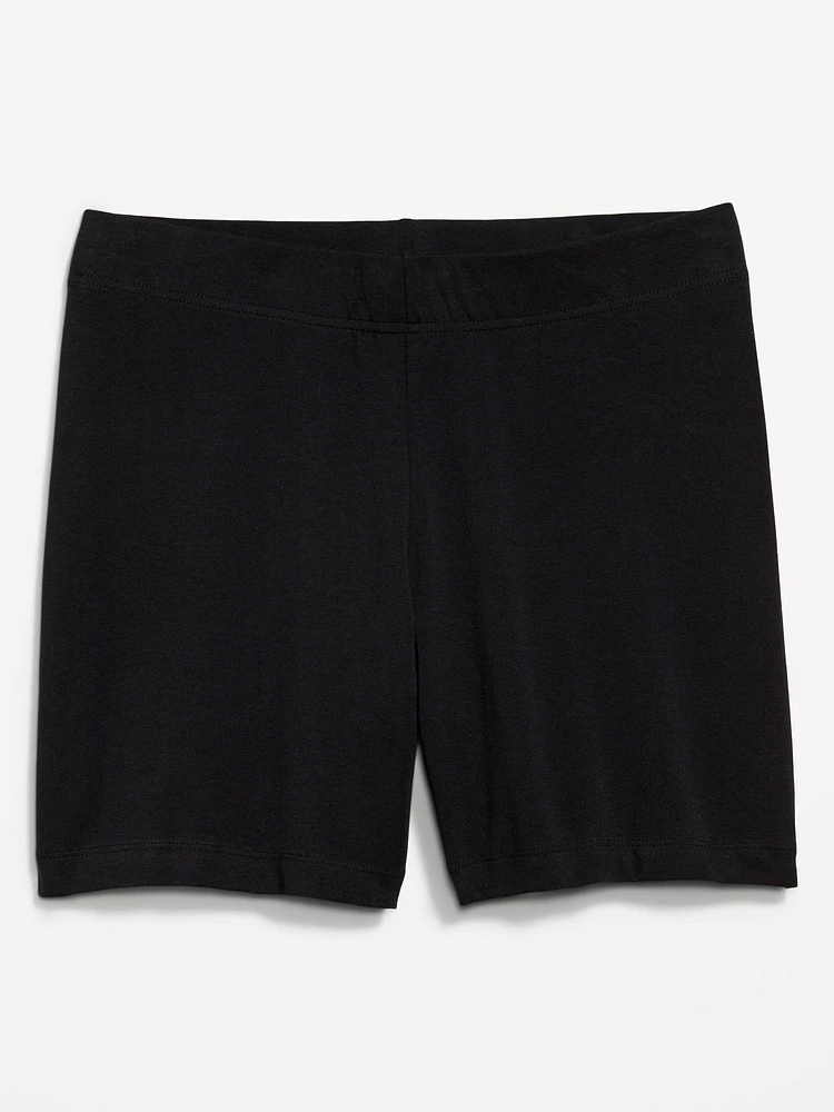High-Waisted Biker Shorts -- 6-inch inseam