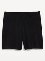 High-Waisted Biker Shorts -- 6-inch inseam