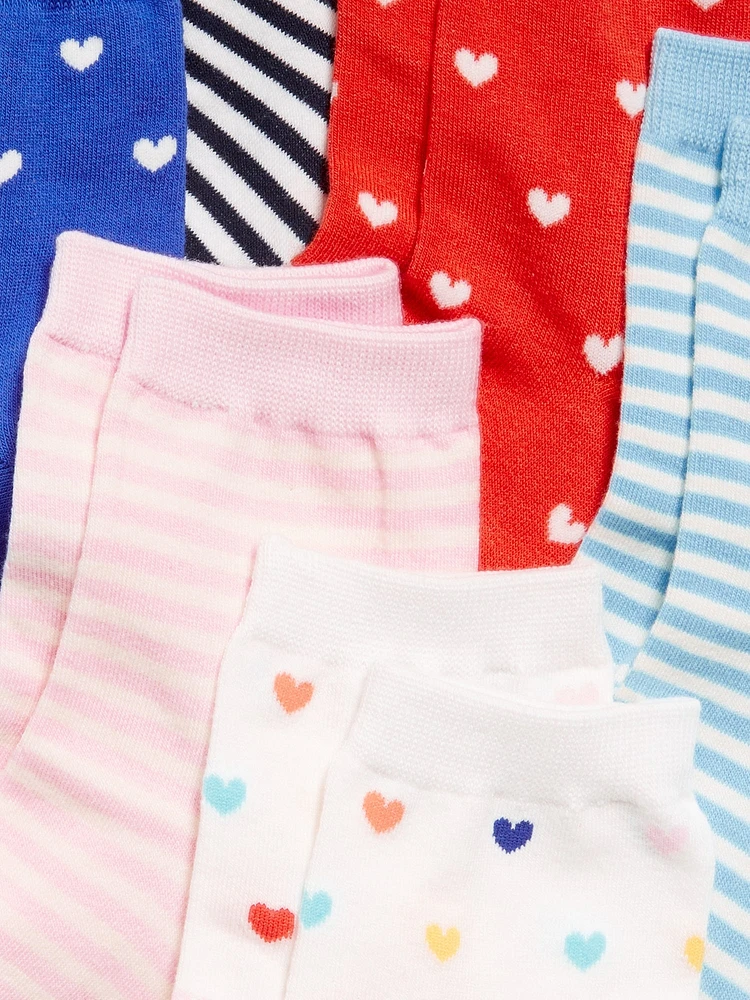 Novelty Quarter Crew Socks 6-Pack for Women