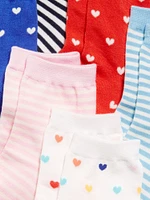 Novelty Quarter Crew Socks 6-Pack for Women