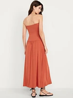 Fit & Flare Drop-Waist Maxi Dress