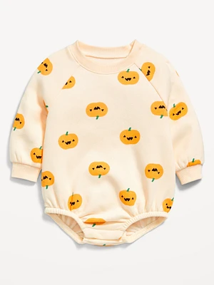 Printed Long-Sleeve Fleece Bodysuit for Baby