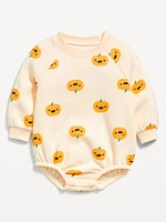Printed Long-Sleeve Fleece Bodysuit for Baby