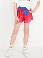 High-Waisted Dolphin-Hem Run Shorts for Girls