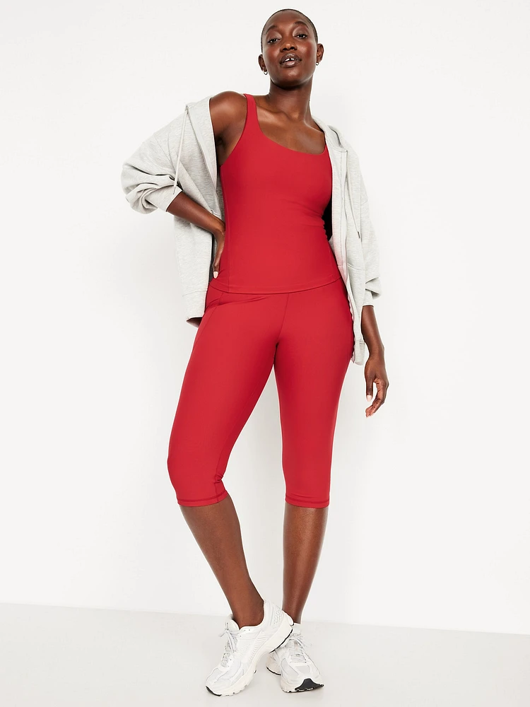 High-Waisted PowerSoft Capri Pocket Leggings