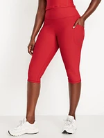 High-Waisted PowerSoft Capri Pocket Leggings