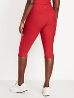 High-Waisted PowerSoft Capri Pocket Leggings