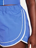 Mid-Rise Woven Run Shorts