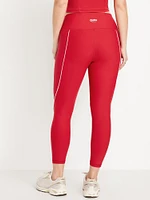 High-Waisted PowerSoft Rib Mix 7/8 Leggings