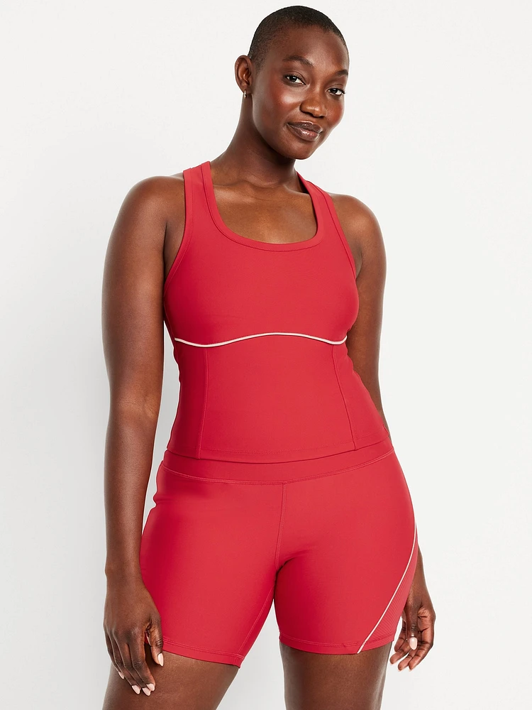 PowerSoft Racerback Cropped Shell Tank