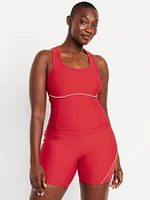PowerSoft Racerback Cropped Shell Tank