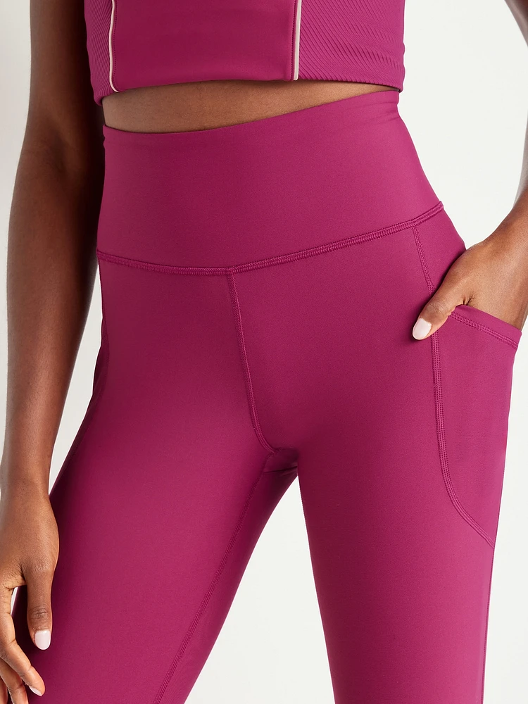 High-Waisted PowerSoft Crop Pocket Leggings