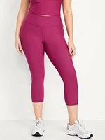 High-Waisted PowerSoft Crop Pocket Leggings