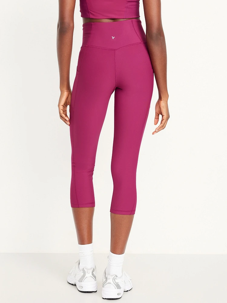 High-Waisted PowerSoft Crop Pocket Leggings