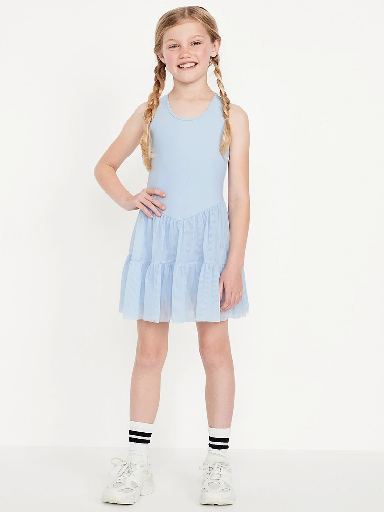 PowerSoft Sleeveless Tutu Athletic Dress for Girls