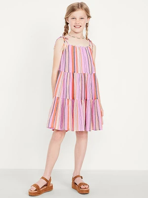 Printed Sleeveless Tiered Dress for Girls