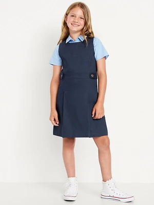 School Uniform Sleeveless Pleated Dress for Girls