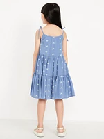 Printed Sleeveless Tiered Dress for Girls