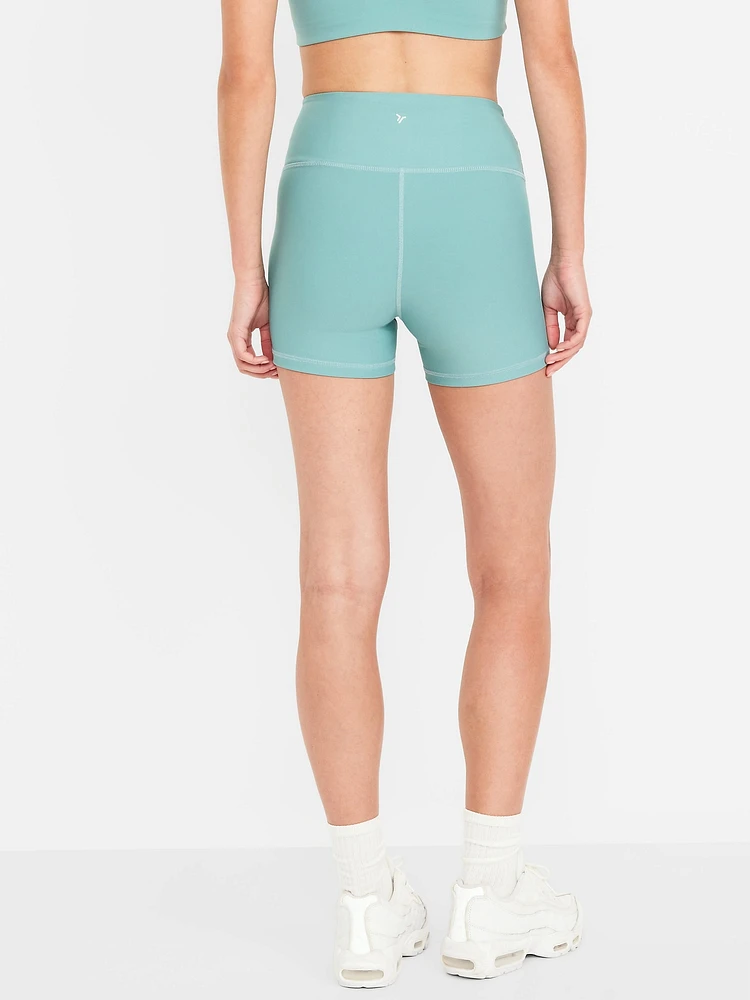 High-Waisted PowerSoft Biker Shorts -- 4-inch inseam
