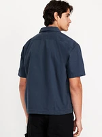 Full-Zip Moto Shirt