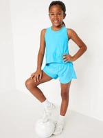 High-Waisted Dolphin-Hem Run Shorts for Girls