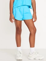 High-Waisted Dolphin-Hem Run Shorts for Girls
