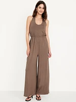 Waist-Defined Halter Jumpsuit