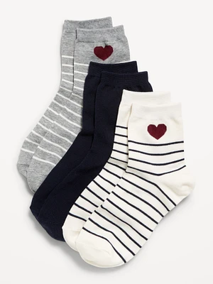 Quarter Crew Socks 3-Pack for Women