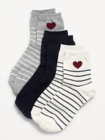 Quarter Crew Socks 3-Pack for Women