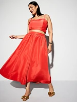 The Occasion by Old Navy High-Waisted Taffeta Midi Skirt