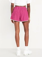 Mid-Rise Woven Run Shorts
